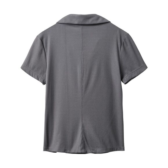 Travis Mathew Barcelona Golf Polo Fitted Ribbed V-neck Stretch Gray Medium - Picture 2 of 6